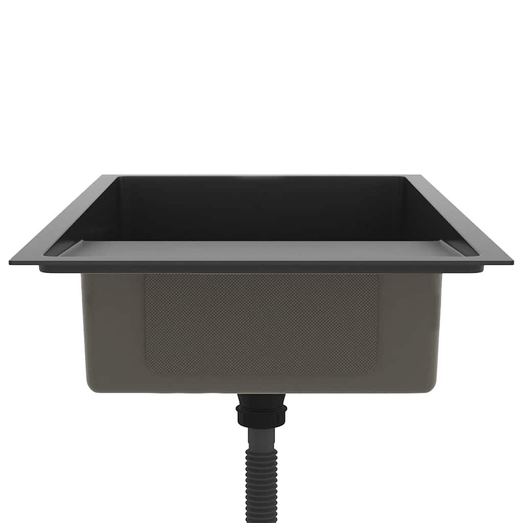 vidaXL Gootsteen RVS Zwart - 42% Korting