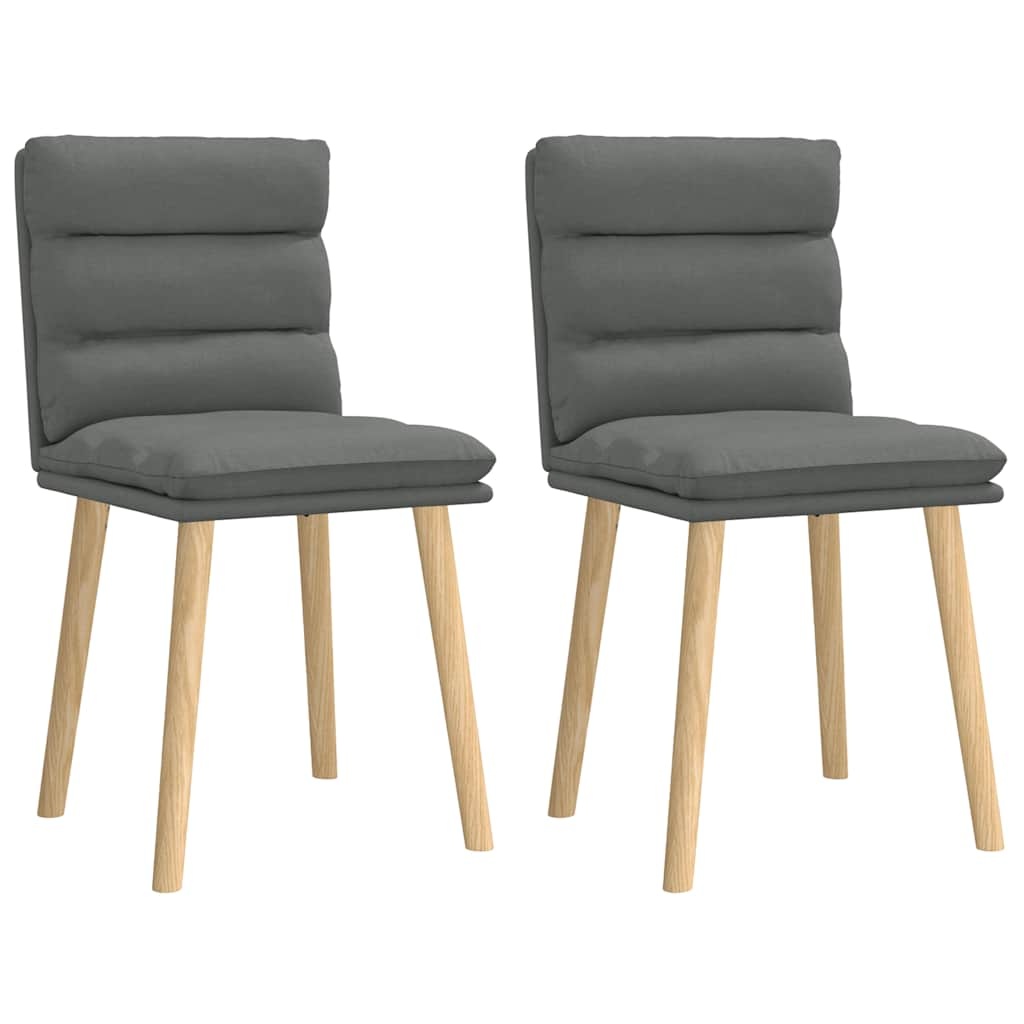 vidaXL Eetkamerstoelen 2 st. Donkergrijs - 47% Korting