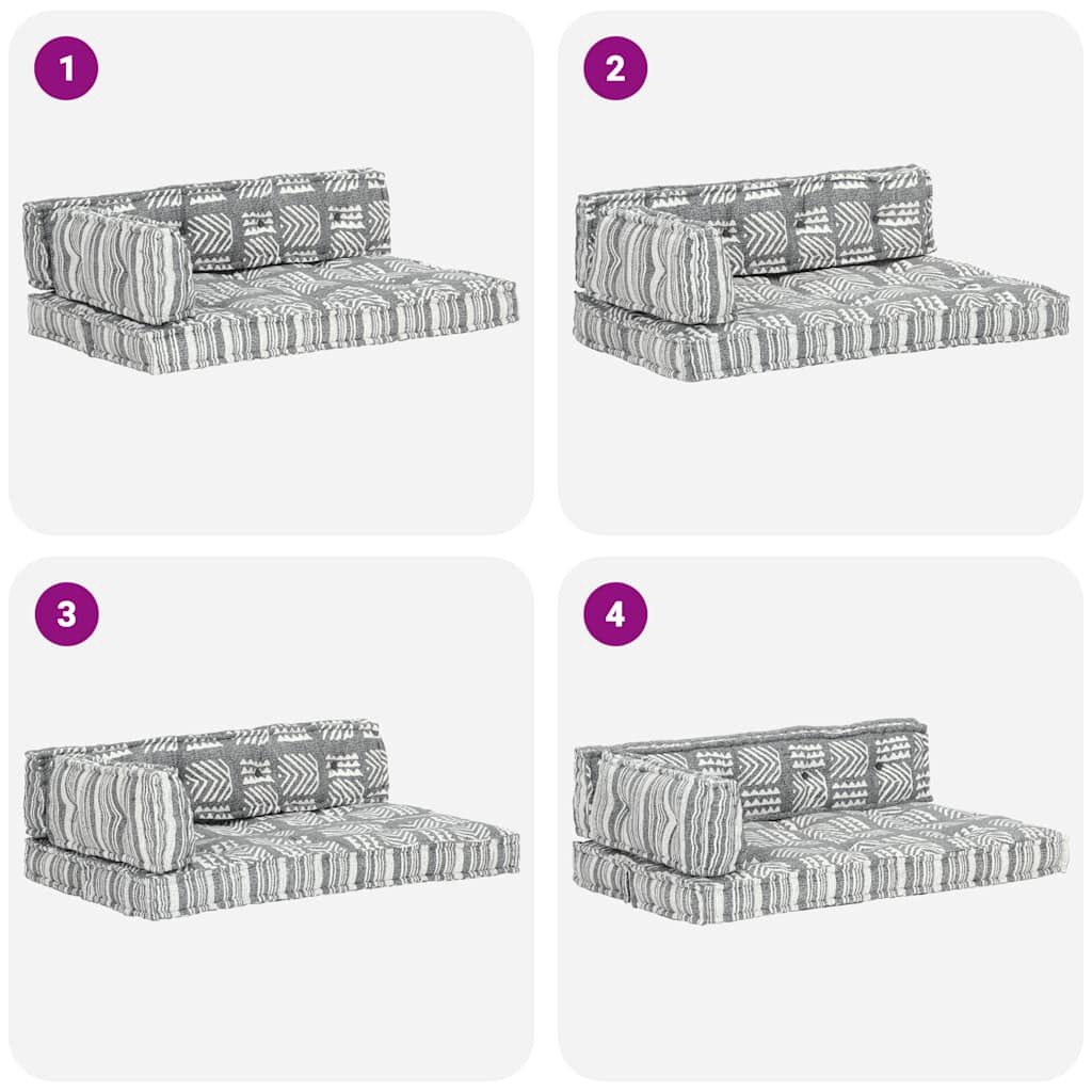 vidaXL Palletbankkussen Patchwork Grijs - 53% Korting!