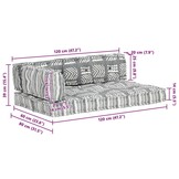 vidaXL Palletbankkussen Patchwork Grijs - 53% Korting!