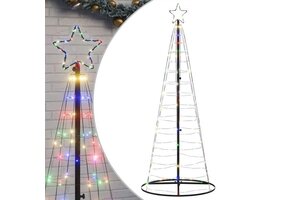 vidaXL LED-kerstboom 182 cm - 200 LEDs Kleurrijk - 70% Korting