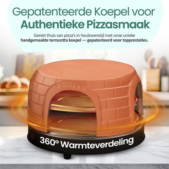 Emerio Pizzarette Origineel Pizza Oven | 35% Korting | 8 Persoons