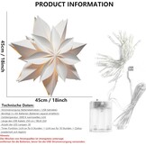 Kerstster Verlicht Wit 45cm (37% Korting) - Retourtje