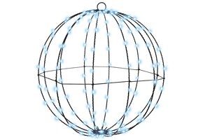 vidaXL Kerstbal 40cm Metaal 120 LED Koudwit - Nu 57% Korting!