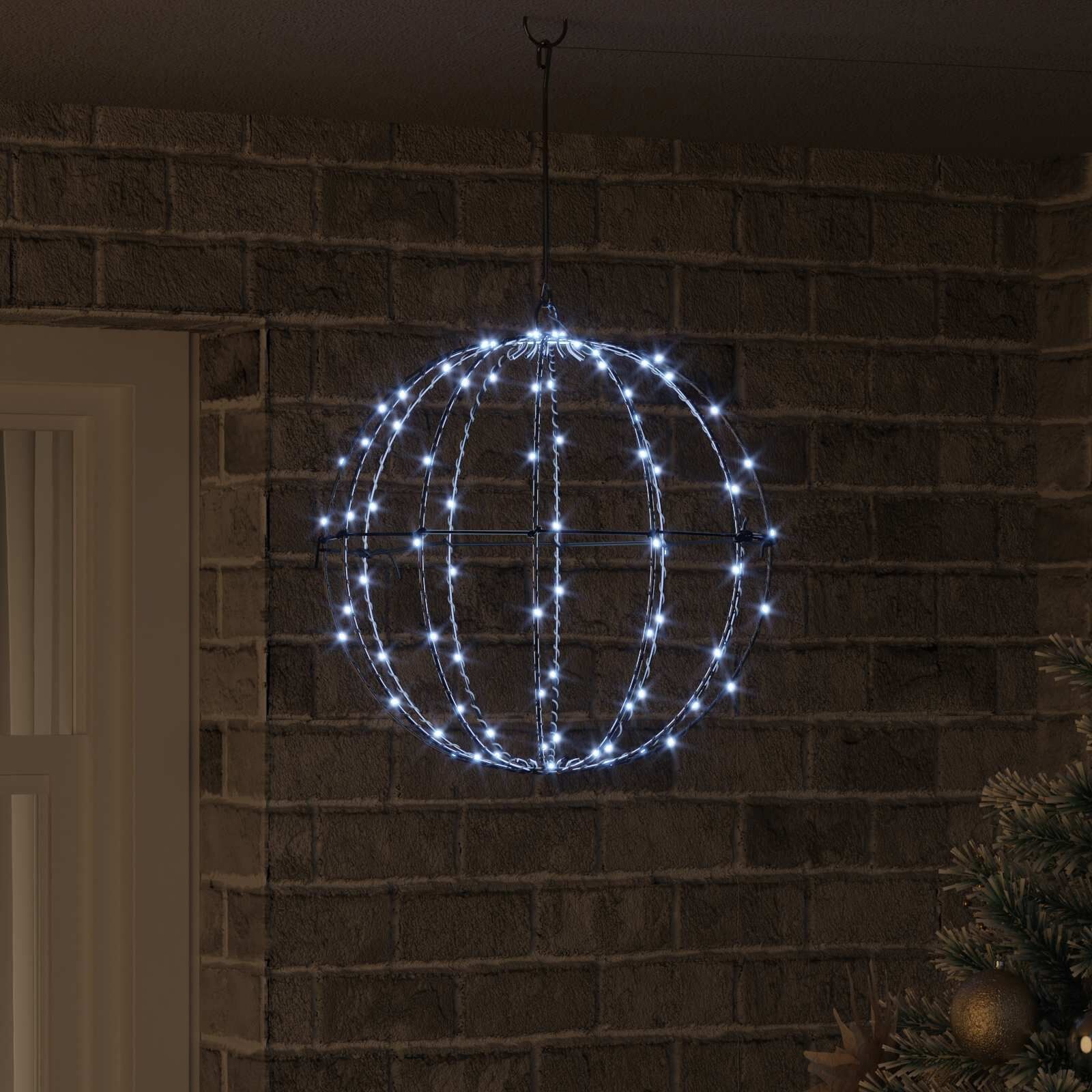 vidaXL Kerstbal 40cm Metaal 120 LED Koudwit - Nu 57% Korting!