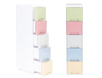Ladeblok Pastelkleuren (83x32x18cm) - 5 Lades | 35% Korting!
