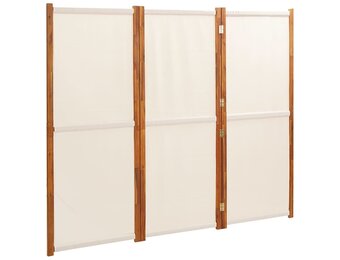 vidaXL Kamerscherm 3 panelen 210x180 cm Crèmewit - 35% Korting!