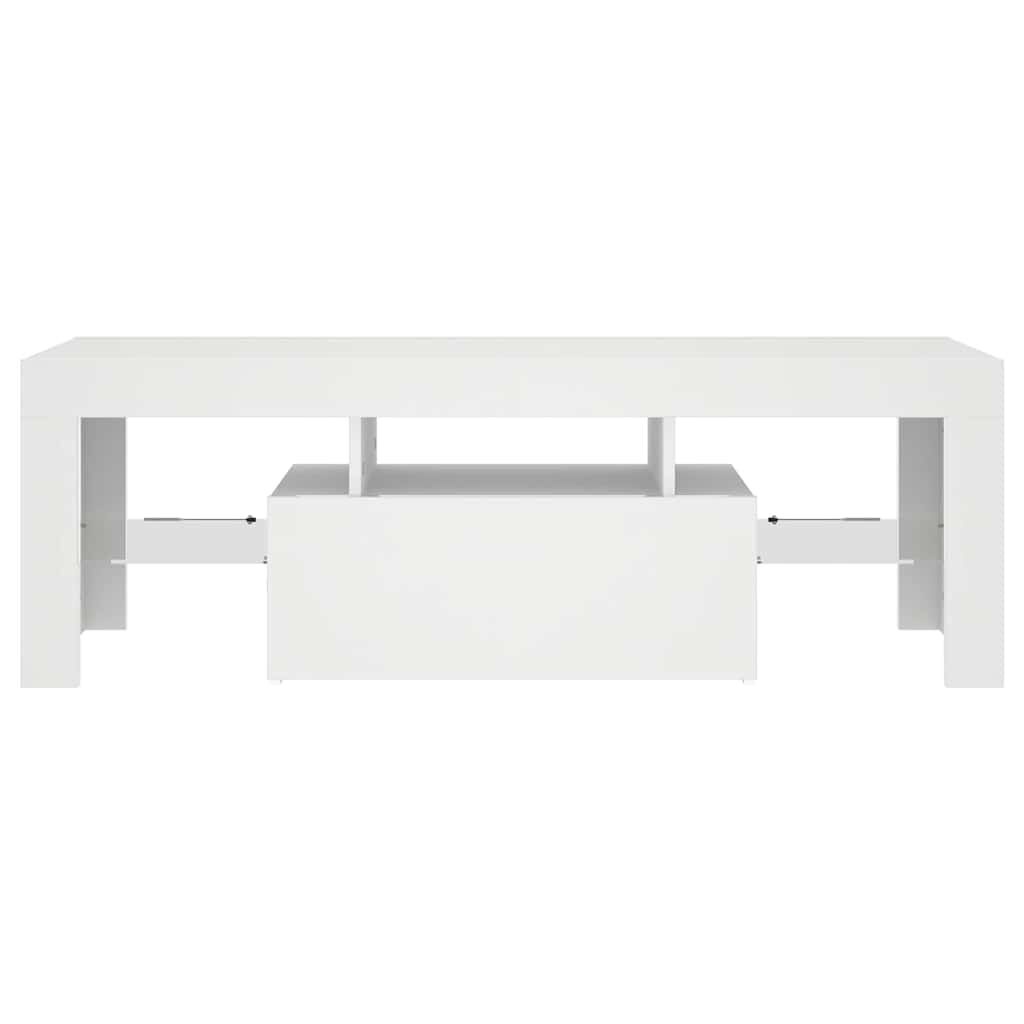 vidaXL TV-meubel met LED 120x35x40 cm Wit - Nu 35% Korting!