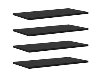 vidaXL Boekenplank Bord 4 Stuks Zwart 60x30cm - 30% Korting!