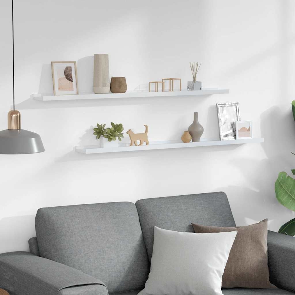 vidaXL Wandschappen 2 stuks Wit (35% korting!)