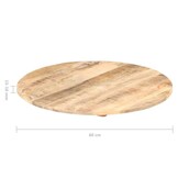 vidaXL Rond Tafelblad Mangohout 60cm - 35% Korting!