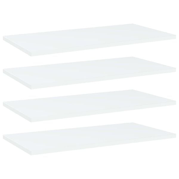 vidaXL Wandschappen 4 st 60x30cm spaanplaat wit - 55% Korting!