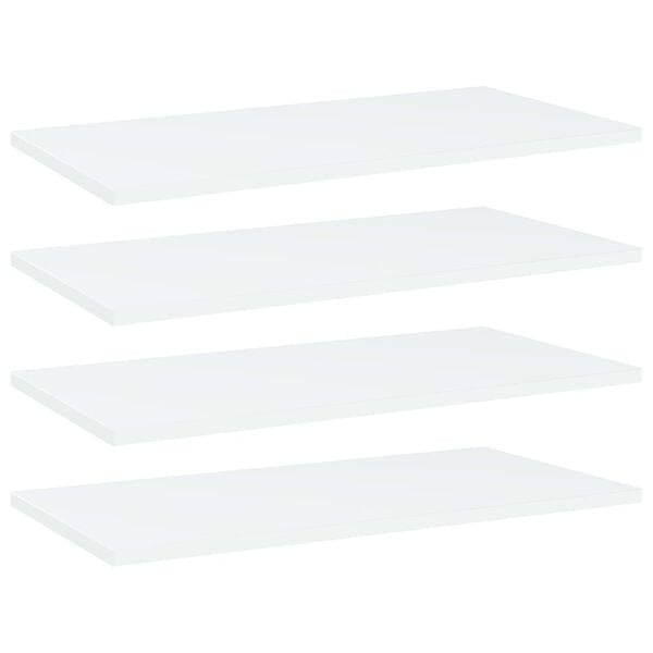 vidaXL Wandschappen 4 st 60x30cm spaanplaat wit - 55% Korting!