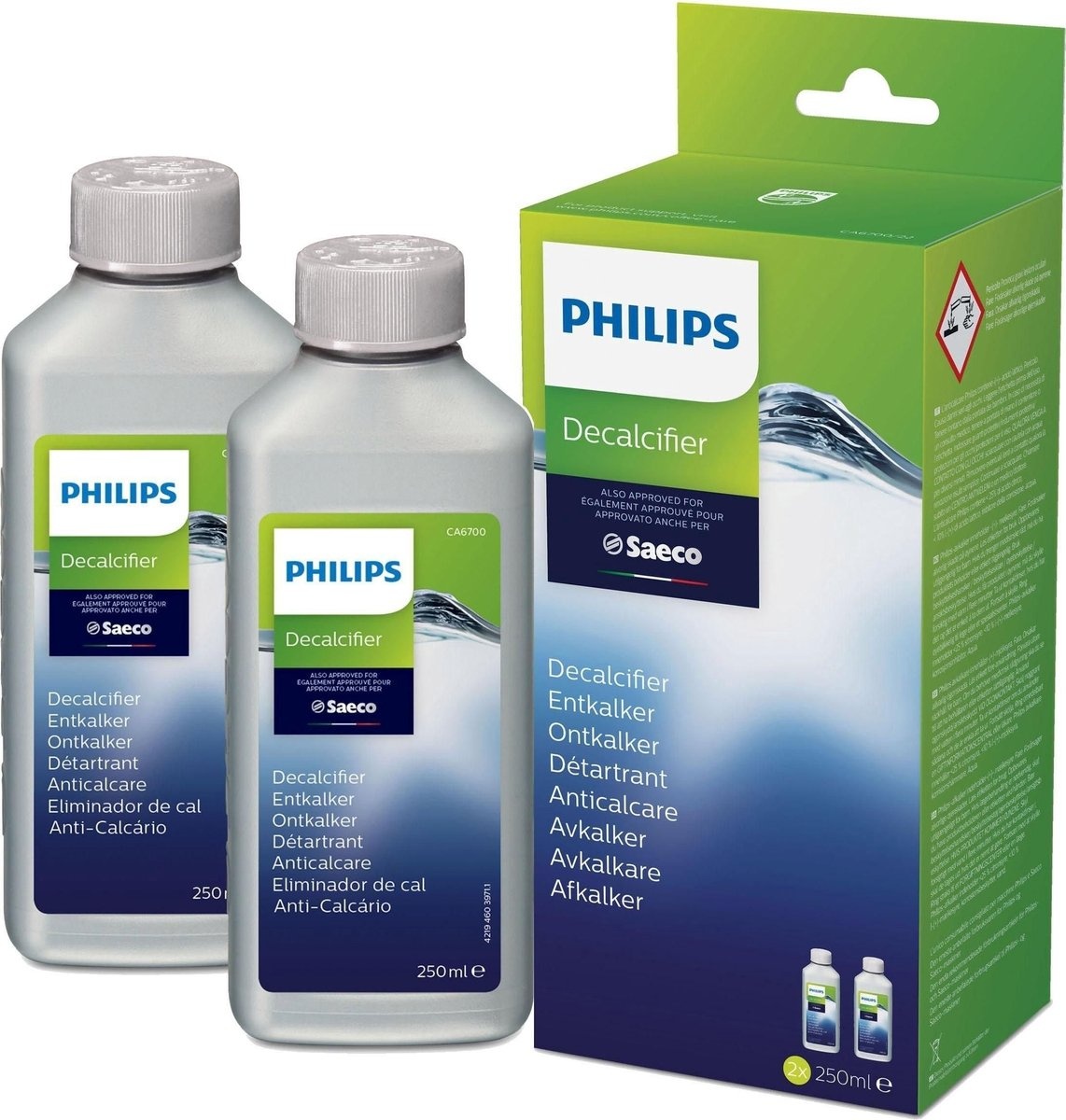 Saeco Philips Koffiemachine Ontkalker 2x250ml - 35% Korting