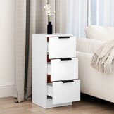 vidaXL Dressoir 30x30x70 cm bewerkt hout wit | 35% Korting