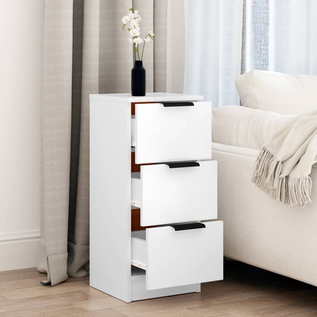 vidaXL Dressoir 30x30x70 cm bewerkt hout wit | 35% Korting