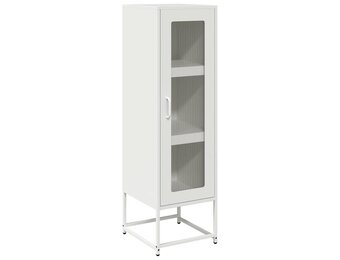 vidaXL Hoge Kast - 36x39x123 cm - Koudgewalst Staal Wit - 55% Korting!