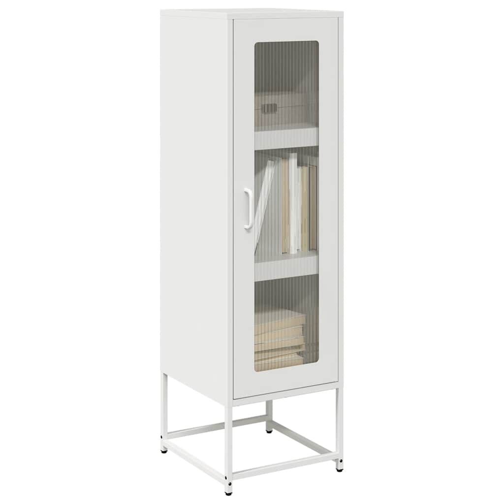 vidaXL Hoge Kast - 36x39x123 cm - Koudgewalst Staal Wit - 55% Korting!
