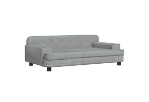 vidaXL Kinderbank - Fluweel Lichtgrijs (62% Korting!)