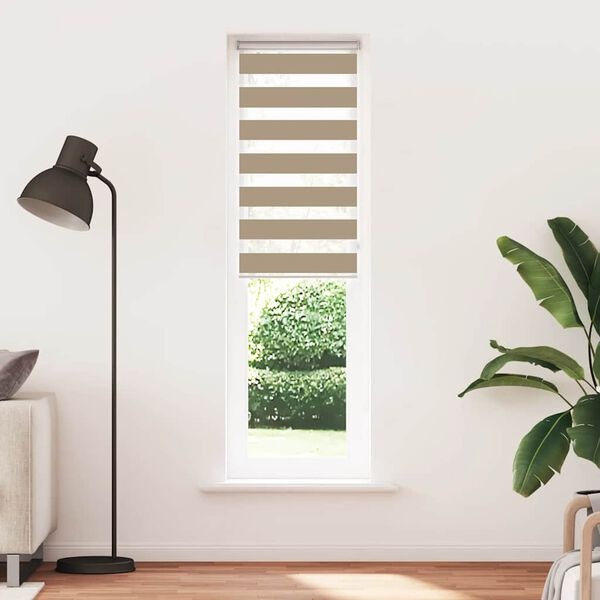 vidaXL Zebra Gordijn 55x200cm Zandbruin - 35% Korting!