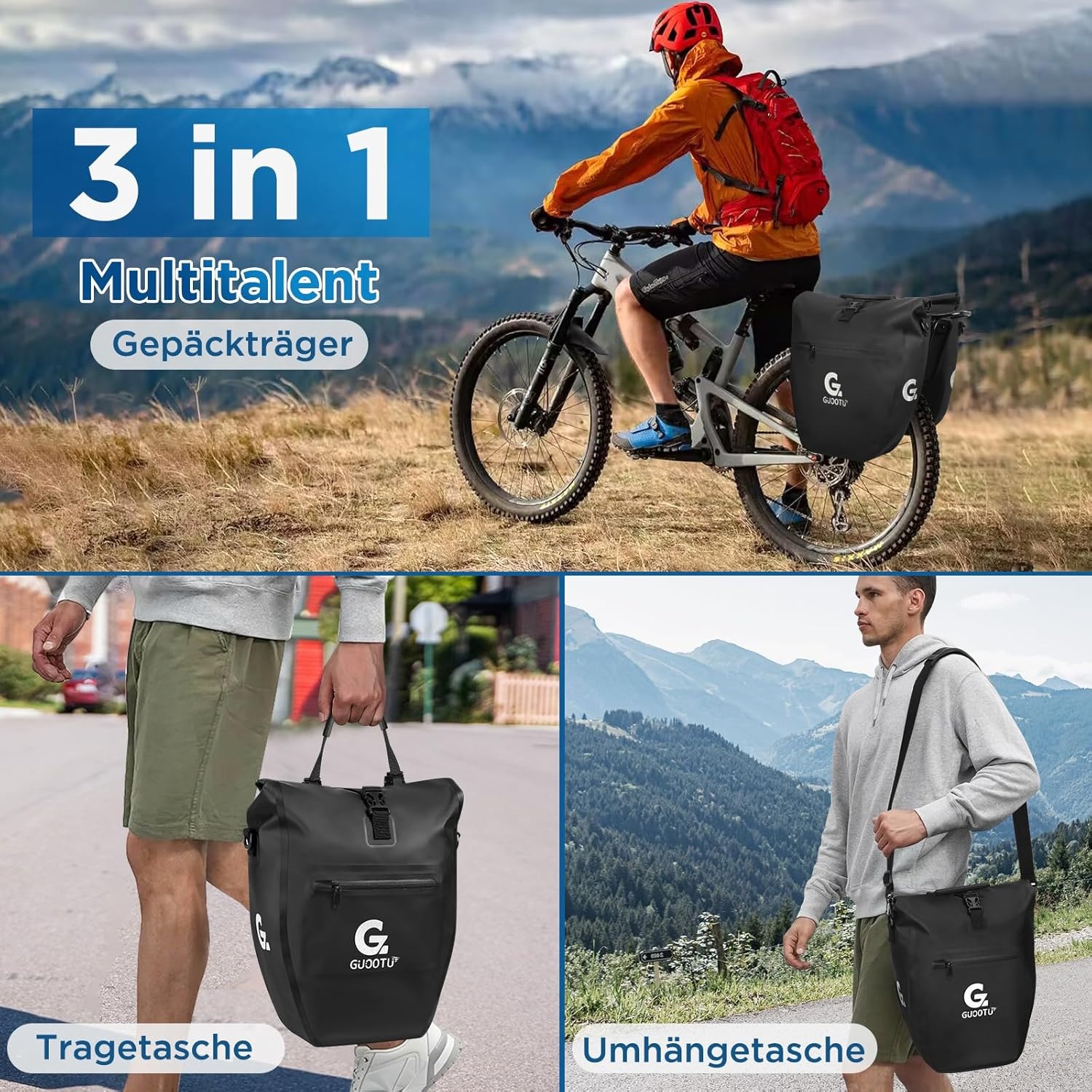 Set van 2 Fietstassen 48L - 37% Korting! Waterdicht & Reflecterend
