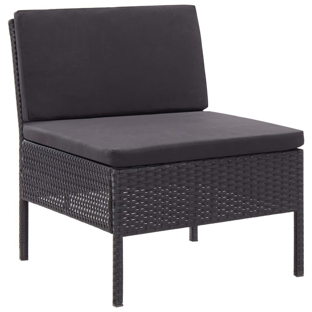 vidaXL 3-delige Loungeset Poly Rattan Zwart - 54% Korting!