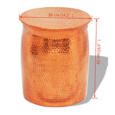 vidaXL Krukje/Bijzettafeltje Aluminium Brons/Koper - 35% Korting!