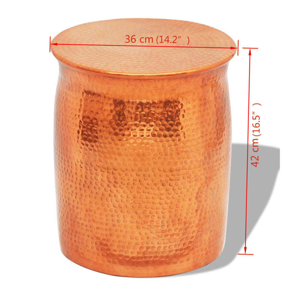 vidaXL Krukje/Bijzettafeltje Aluminium Brons/Koper - 35% Korting!