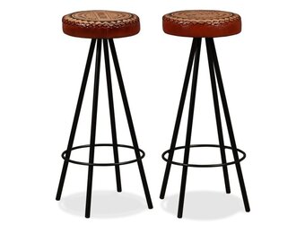 vidaXL Barkrukken 2 st. Leer - 35% Korting!