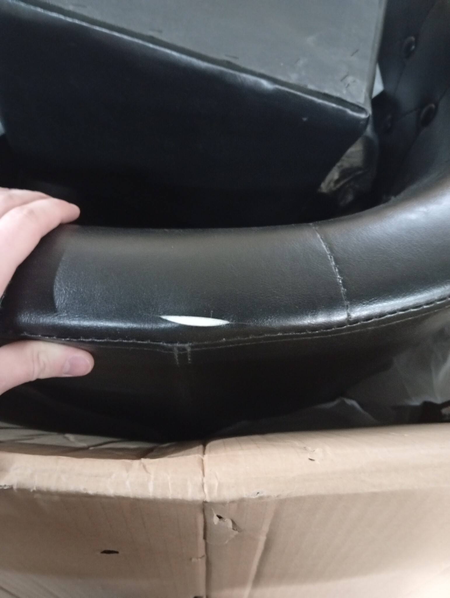 vidaXL Kuipstoel met voetenbankje Kunstleer Zwart - 55% Korting!