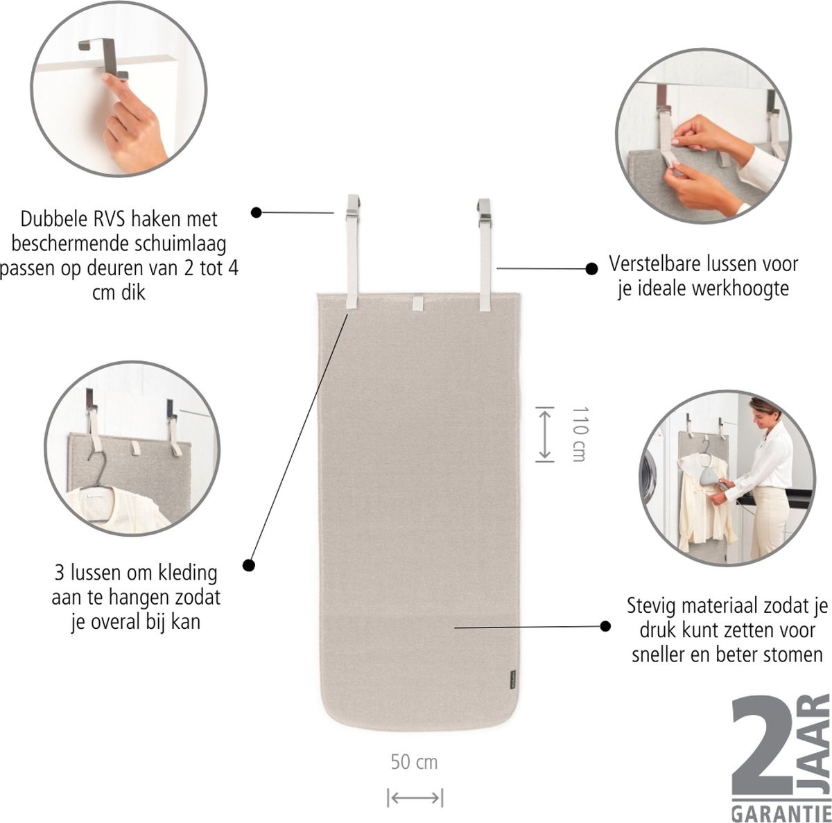 Brabantia Stoomdeken Grey (50x100cm) - 35% Korting!