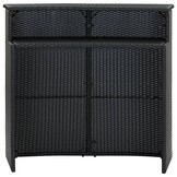vidaXL Tuinbartafel 120x55x110 cm poly rattan zwart - 30% Korting
