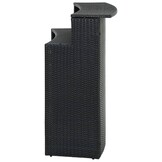 vidaXL Tuinbartafel 120x55x110 cm poly rattan zwart - 30% Korting