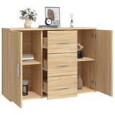 vidaXL Dressoir Sonoma Eiken - 91x29,5x65 cm | 35% Korting