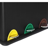 Vuilnisbak 3 Compartimenten - Zwart - 35% Korting