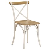 vidaXL Kruisstoelen 2 st. Massief Mangohout Wit - Nu 73% Korting!