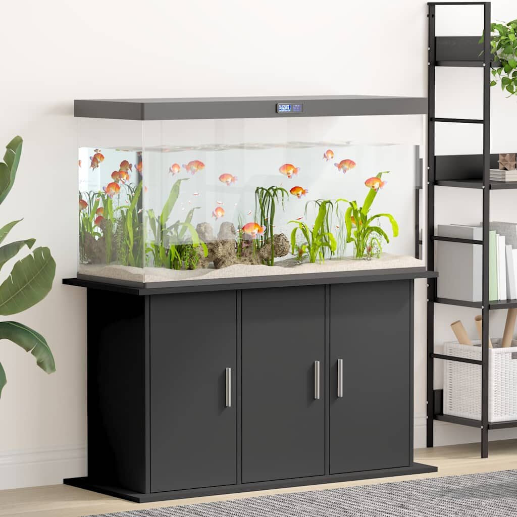vidaXL Aquariumstandaard Zwart Bewerkt Hout - 35% Korting!