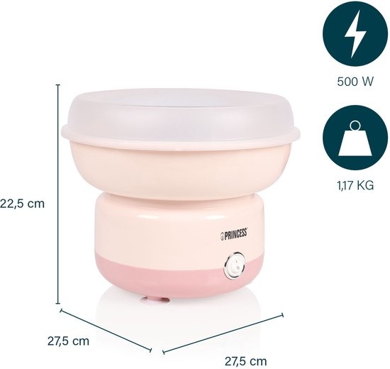 Princess Suikerspinmaker - 500W - Roze - 47% Korting!