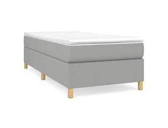 vidaXL Bedframe 100x200 cm - 35% Korting! Lichtgrijs Stof