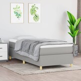 vidaXL Bedframe 100x200 cm - 35% Korting! Lichtgrijs Stof