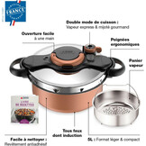 SEB Autocuiseur ClipsoMinut Duo Copper 5L - 30% Korting!