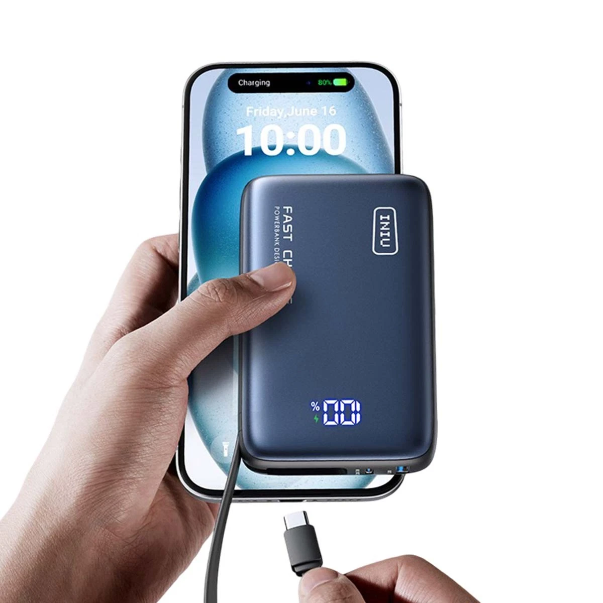 Iniu Powerbank 20000mAh - 30% Korting - USB-A/C