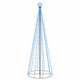 vidaXL Kegelkerstboom Blauw 310 LED's - 73% Korting!