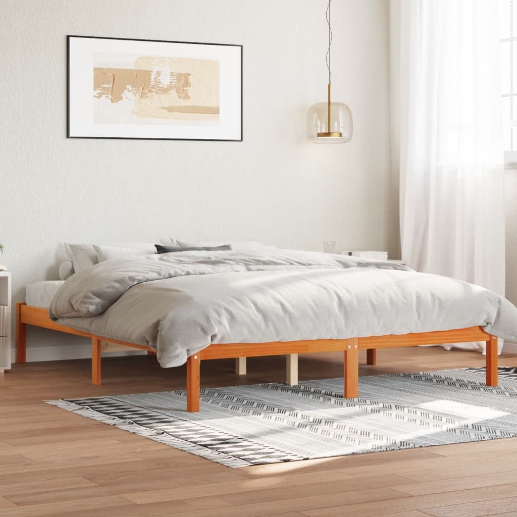 VidaXL Bedframe Grenenhout Wasbruin 160x200cm - Nu 35% Korting!