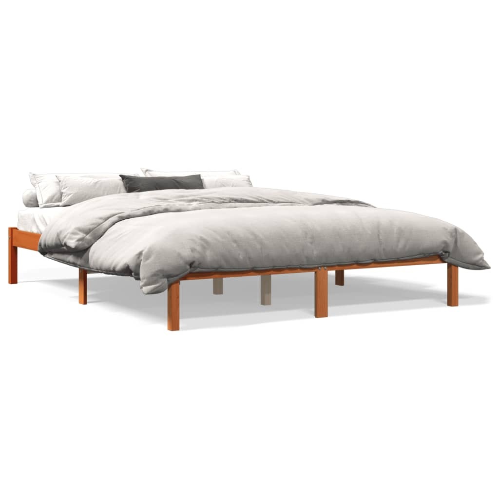 VidaXL Bedframe Grenenhout Wasbruin 160x200cm - Nu 35% Korting!