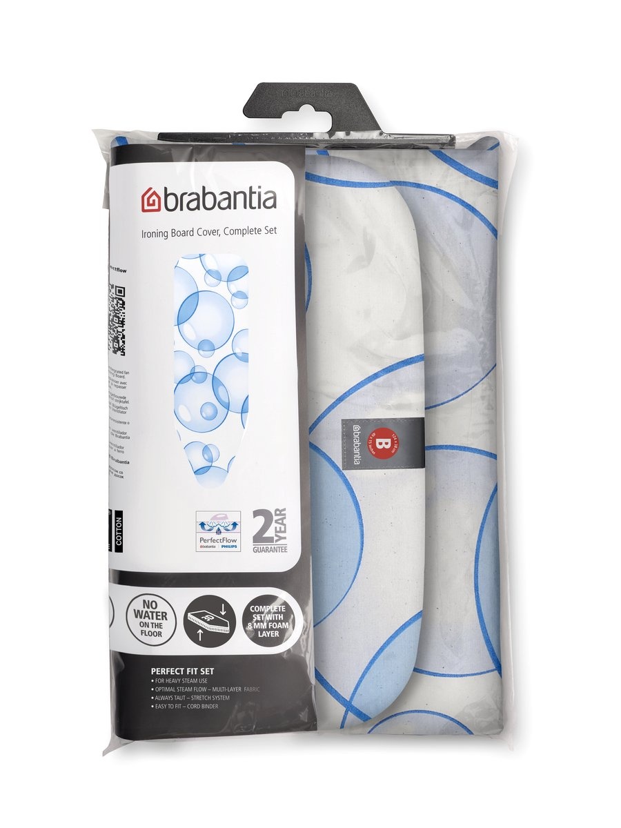 Brabantia Strijkplankhoes B - 124x38cm | Bubbles | 35% Korting