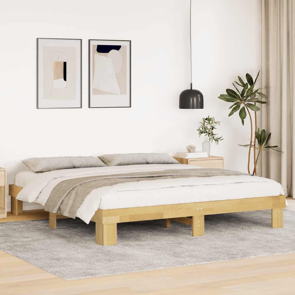 vidaXL Massief Houten Bedframe Eiken 180x200 cm - 55% Korting!