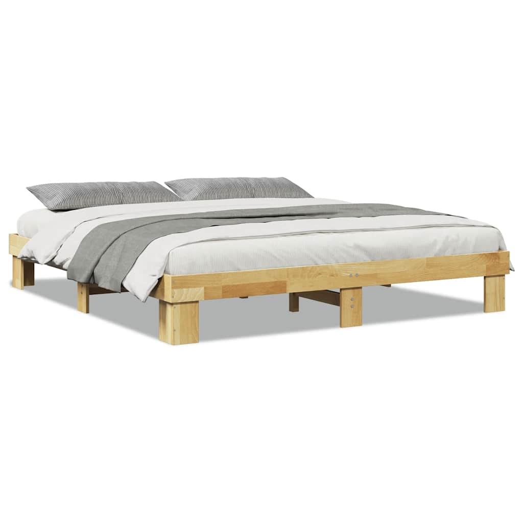 vidaXL Massief Houten Bedframe Eiken 180x200 cm - 55% Korting!