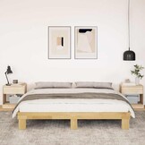 vidaXL Massief Houten Bedframe Eiken 180x200 cm - 55% Korting!