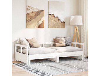 vidaXL Slaapbank Massief Grenenhout Wit - Nu 35% Korting!